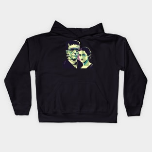 Wpap Frankenstein and Bride Kids Hoodie